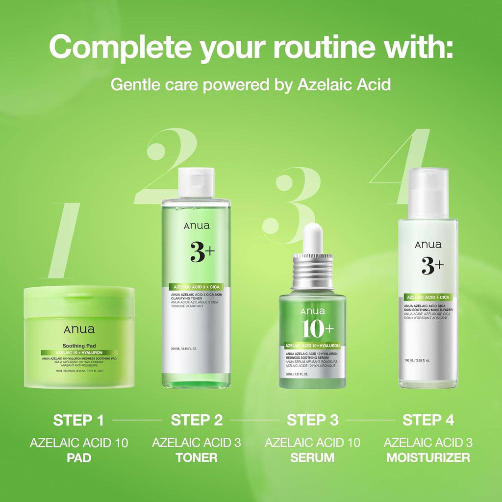 Anua Azelaic 10 Hyaluron Redness Soothing Pads