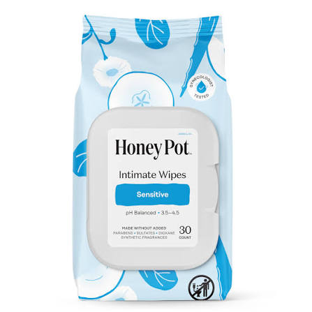 The Honey Pot Sensitive Feminine Wipes 30 count