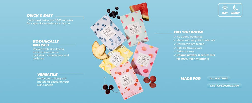 Vitamasques niacinamide blueberry sheet mask