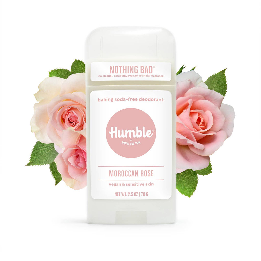 Humble CO. Moroccan Rose Baking Soda-Free For Sensitive Vegan Deodorant 2.5oz