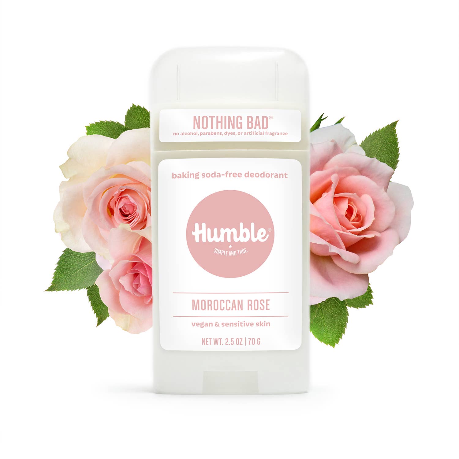 Humble CO. Moroccan Rose Baking Soda-Free For Sensitive Vegan Deodorant 2.5oz