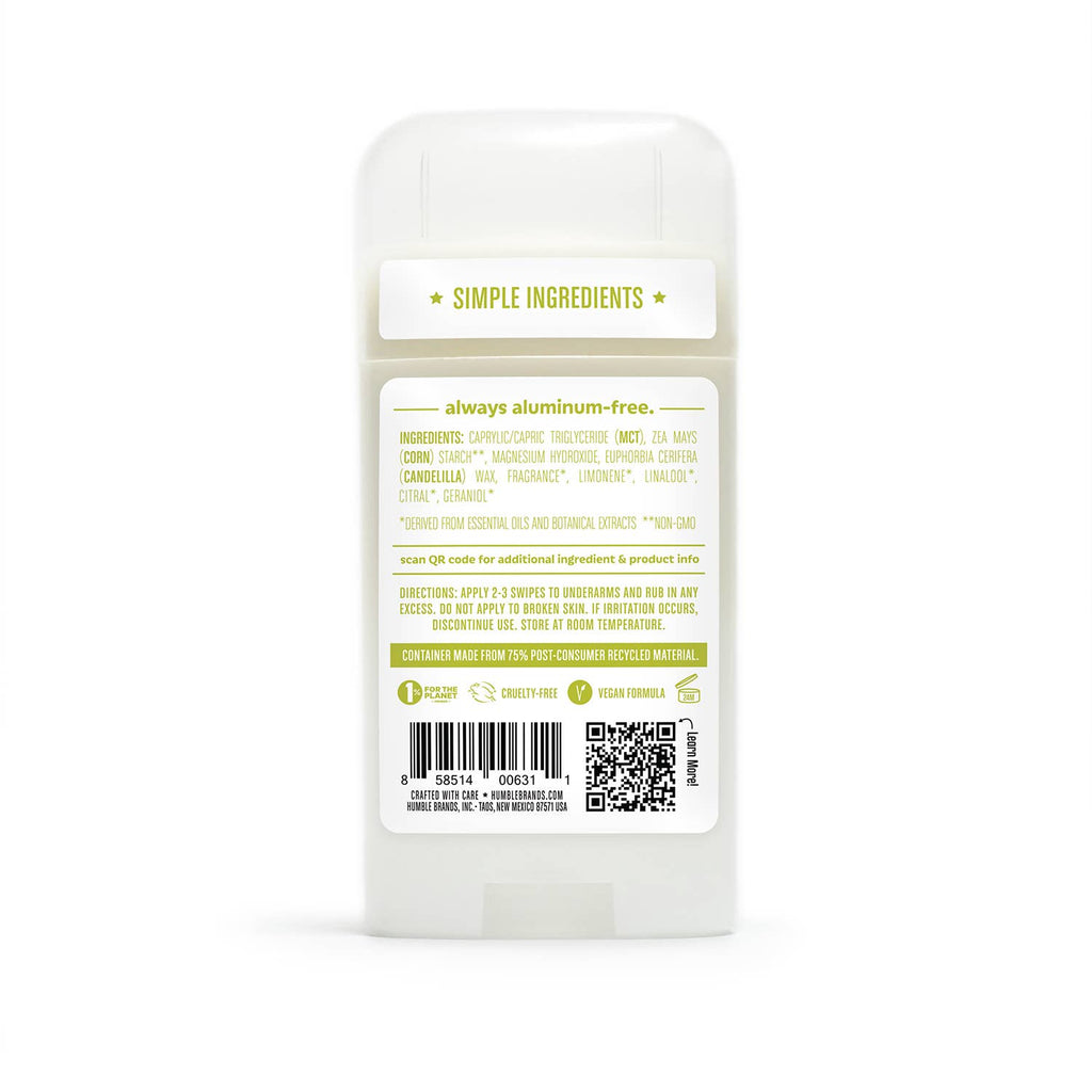 Humble CO. Bergamot & Ginger Baking Soda-Free For Sensitive Vegan Deodorant 2.5oz