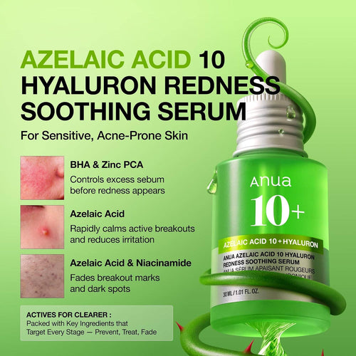 Anua Azelaic Acid 10 Hyaluron Redness Soothing Serum
