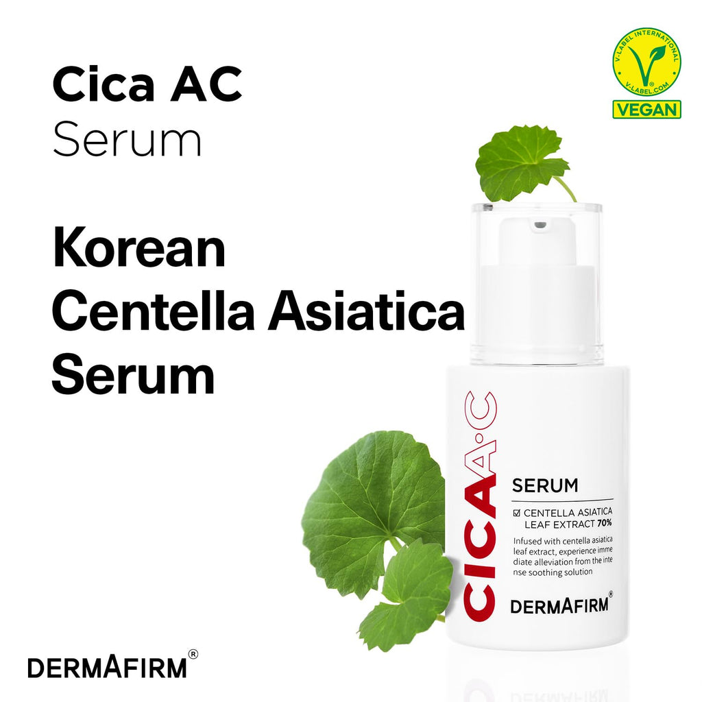 DERMAFIRM CICA AC Serum for Acne-Prone Skin – Korean Facial Serum with Exosome, Centella Asiatica, Niacinamide, Salicylic Acid & Vitamin B3 – Hydrating & Calming, 1.01 fl oz