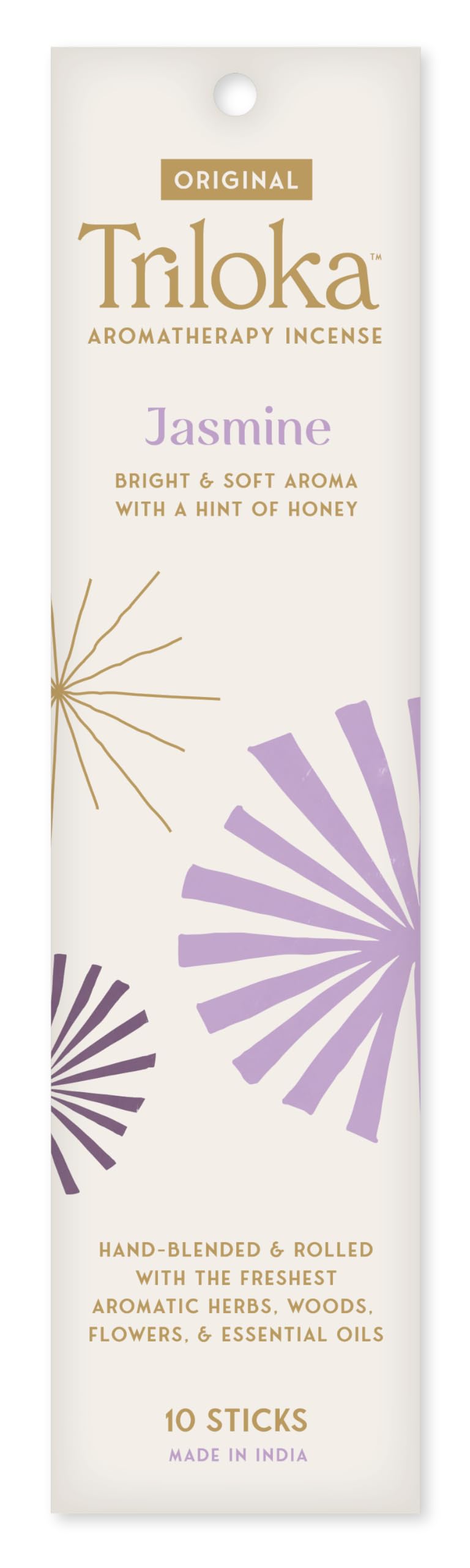 Triloka Original Incense, Lavender Fields, 10 Sticks