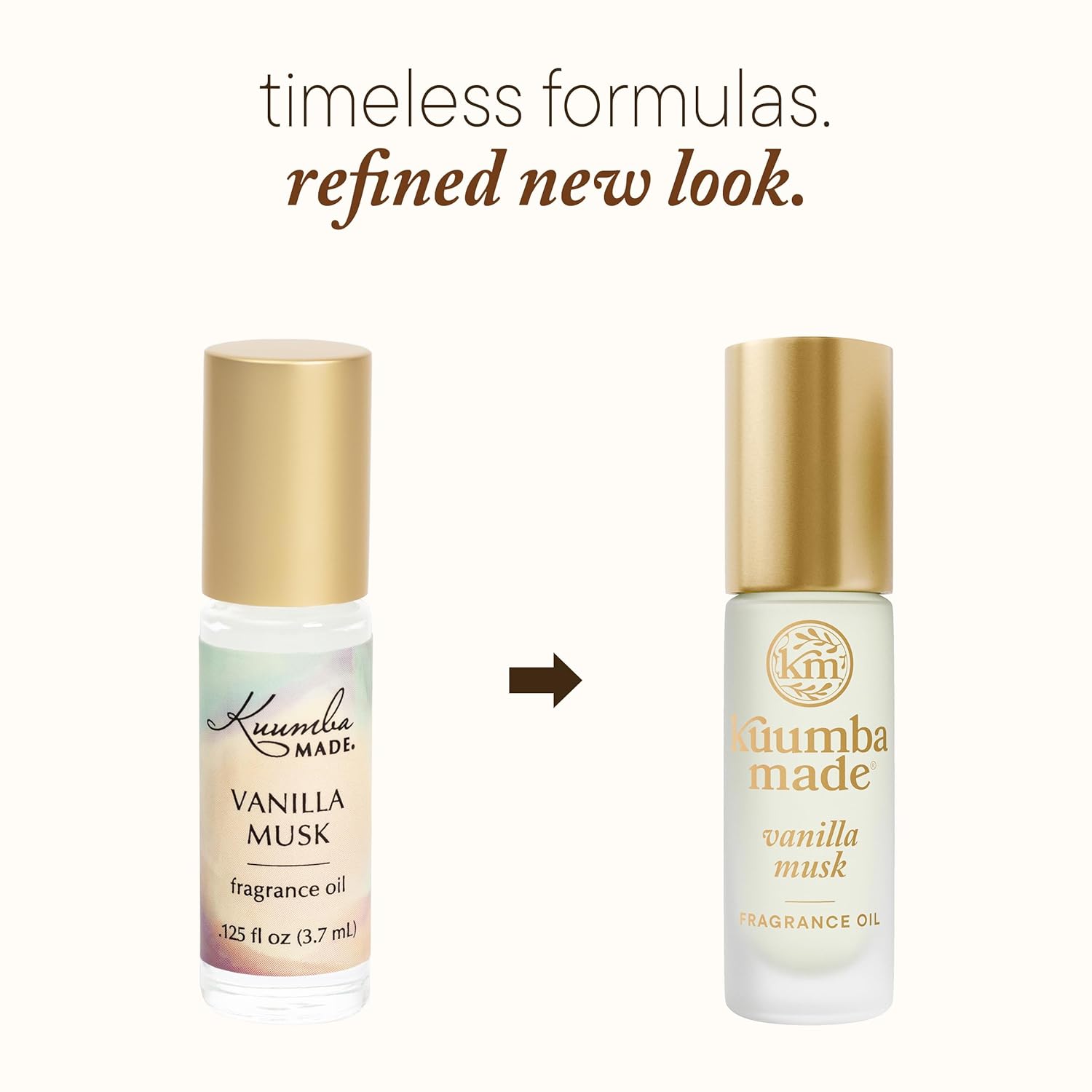 Kuumba Made Vanilla Musk Fragrance Oil, Long-Lasting Scented Oil Perfume Roller, Vegan, Alcohol-Free, 0.15 Fl Oz