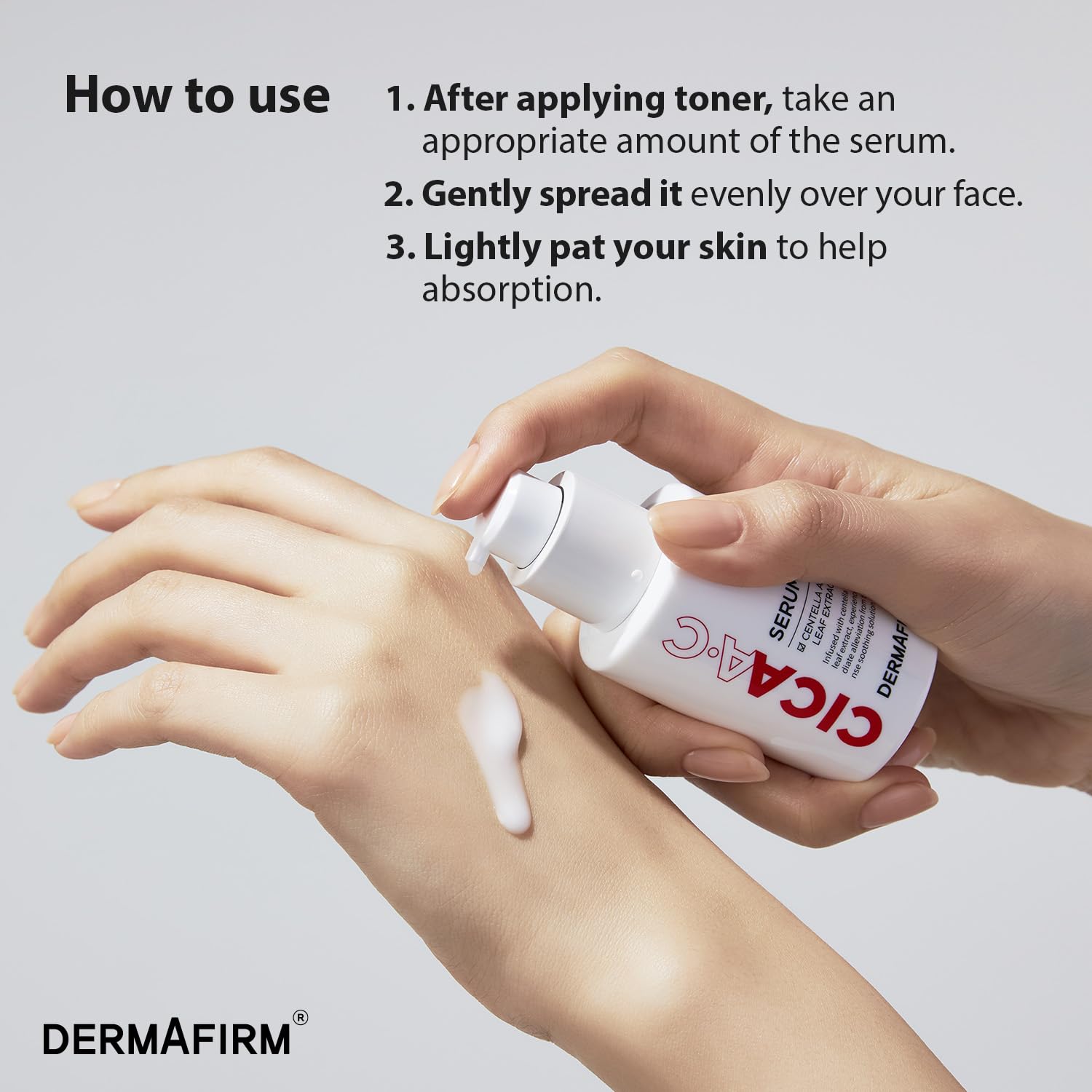 DERMAFIRM CICA AC Serum for Acne-Prone Skin – Korean Facial Serum with Exosome, Centella Asiatica, Niacinamide, Salicylic Acid & Vitamin B3 – Hydrating & Calming, 1.01 fl oz