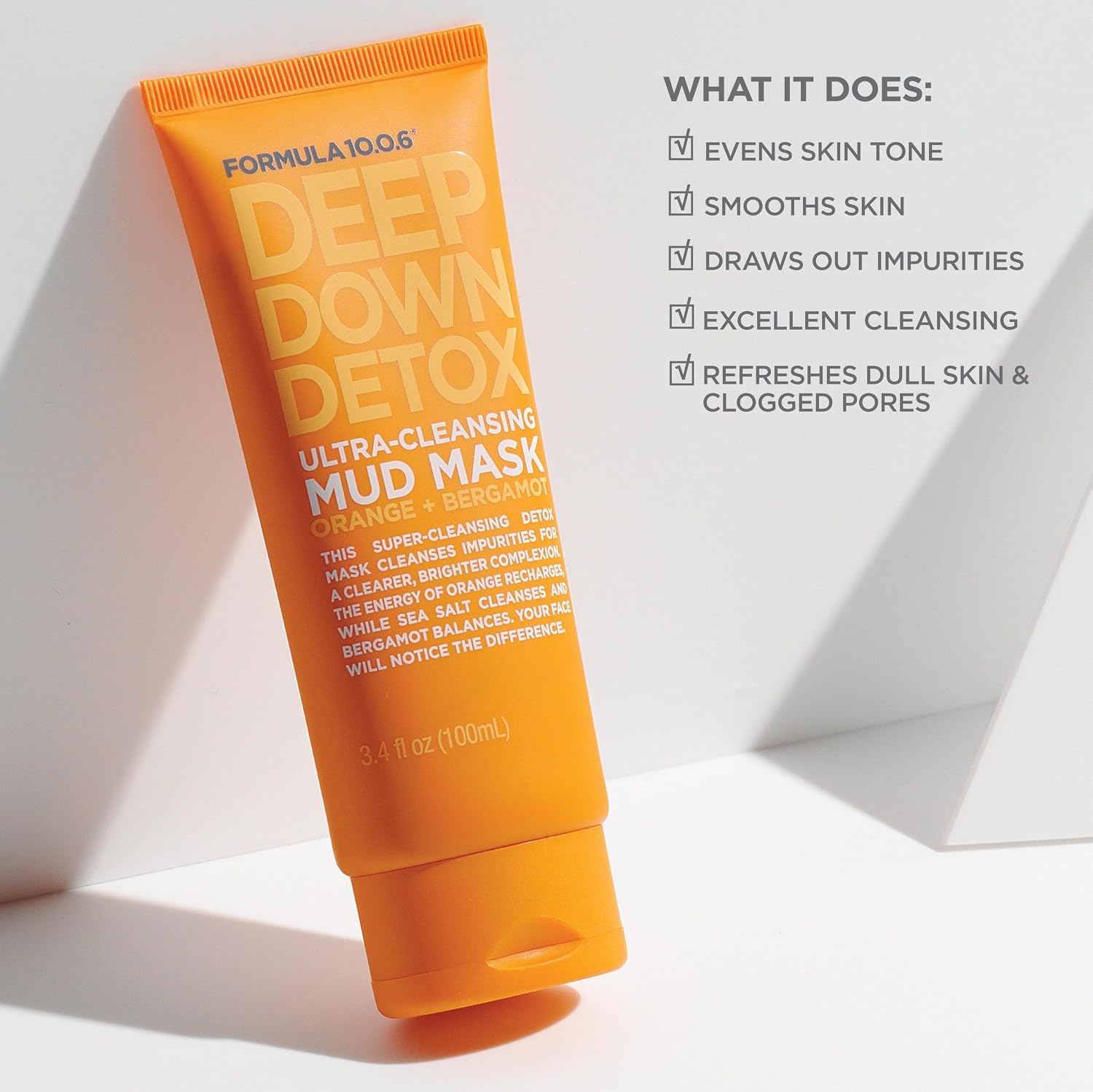 FORMULA 10.0.6 Deep Down Detox Ultra Cleansing Facial Mud Mask 3.4 fl oz (100ml)
