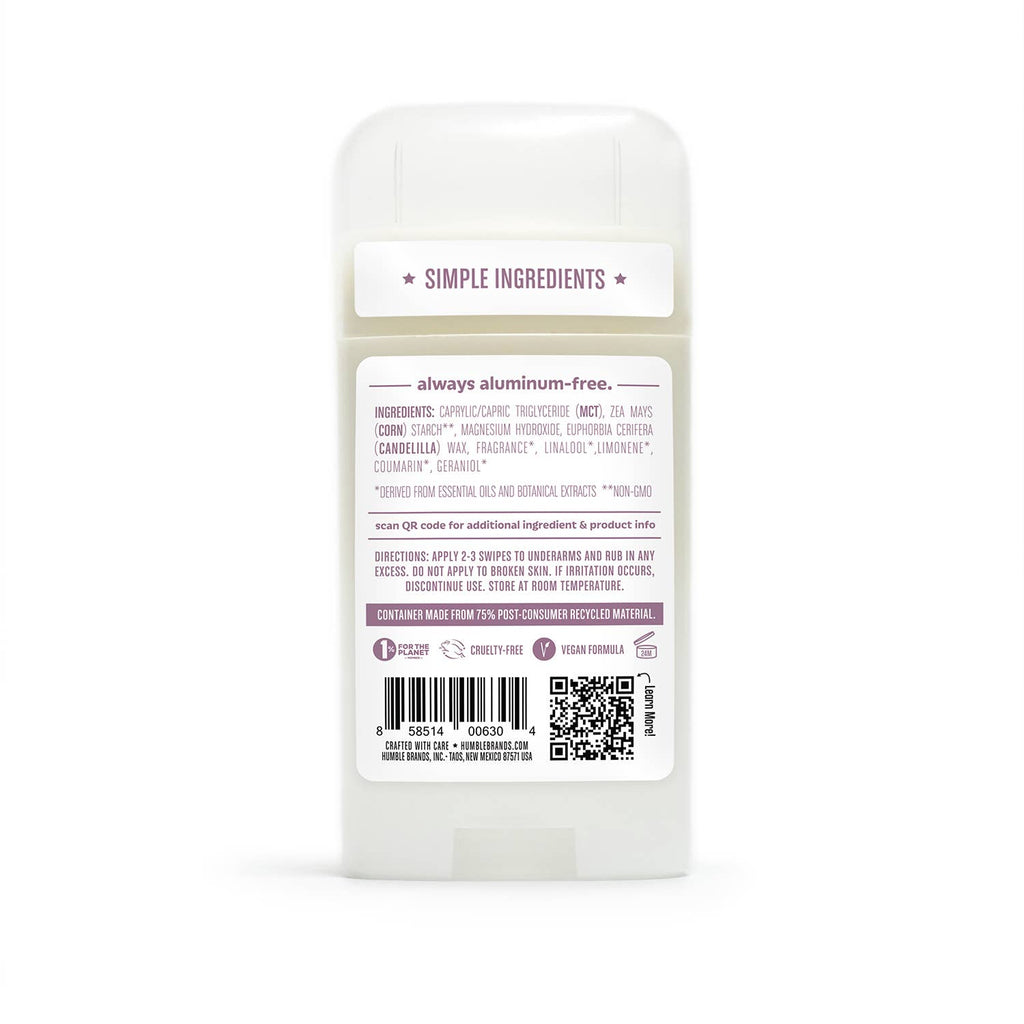 Humble CO. Mountain Lavender Baking Soda-Free For Sensitive Vegan Deodorant 2.5oz