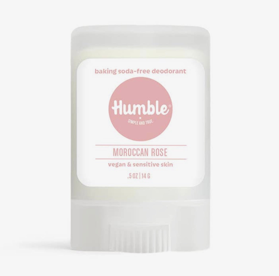 Humble CO. Travel size Moroccan Rose Baking Soda-Free For Sensitive Vegan Deodorant 0.5oz