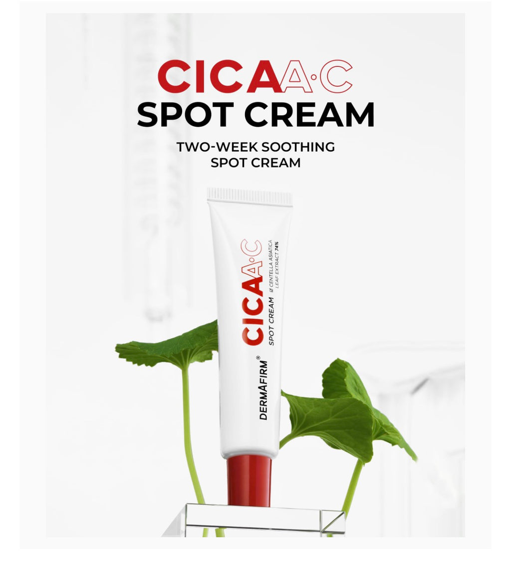 DERMAFIRM Cica AC Vegan Spot Cream With Centella Asiatica for Hydrating Dry Sensitive Skin 0.53 oz