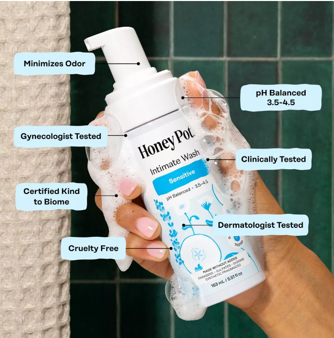 The Honey Pot Sensitive Foaming Intimate Wash 5.51 fl. oz