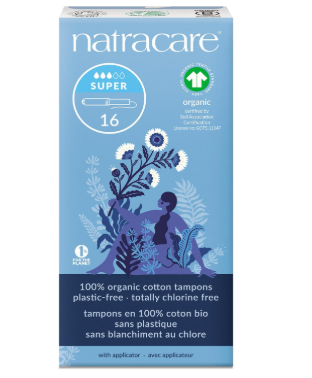 Natracare Organic Super Tampons with Applicator 16 count