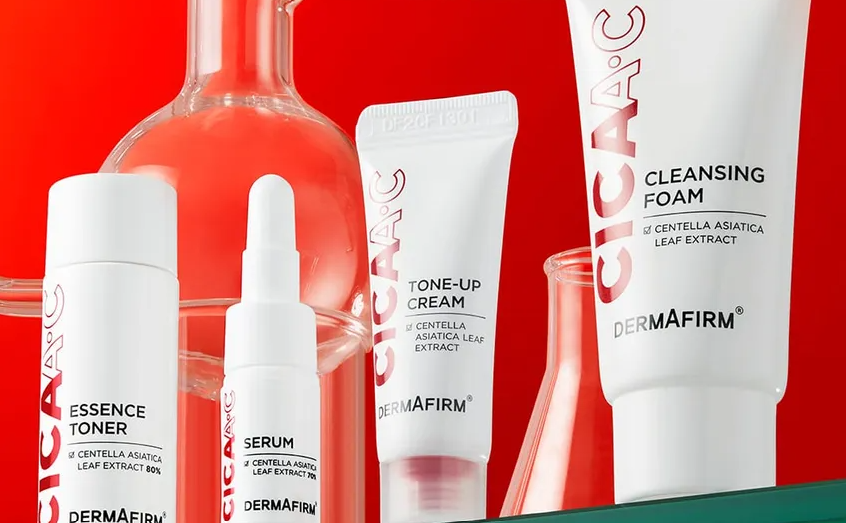DERMAFIRM CICA AC Vegan Starter Kit for Redness, Acne-Prone, Dry, Sensitive Skin