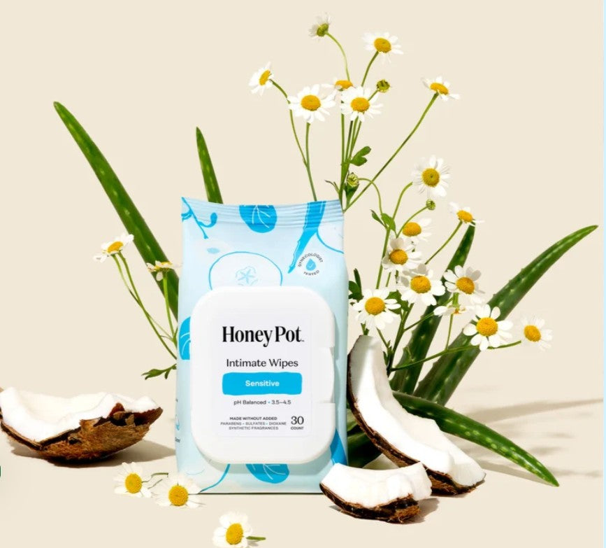 The Honey Pot Sensitive Feminine Wipes 30 count