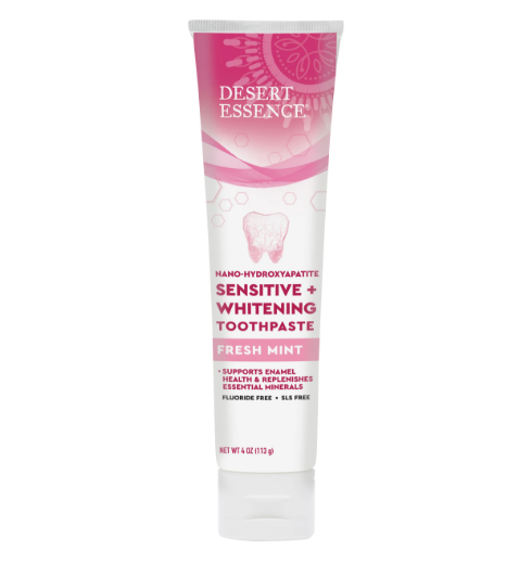 Desert Essence Fresh Mint Nano-Hydroxyapatite Sensitive + Whitening Toothpaste 4 oz.