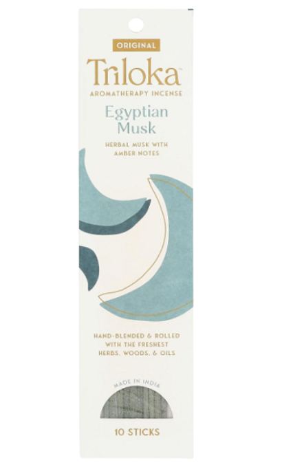 Triloka Original Incense, Egyptian Musk, Pack of 10 Sticks