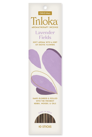 Triloka Original Incense, Lavender Fields, 10 Sticks ( 1 pack)