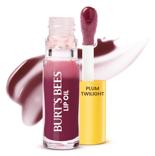 Burt's Bees Plum Twilight Lip Oil with Jojoba Oil 0.5 oz.