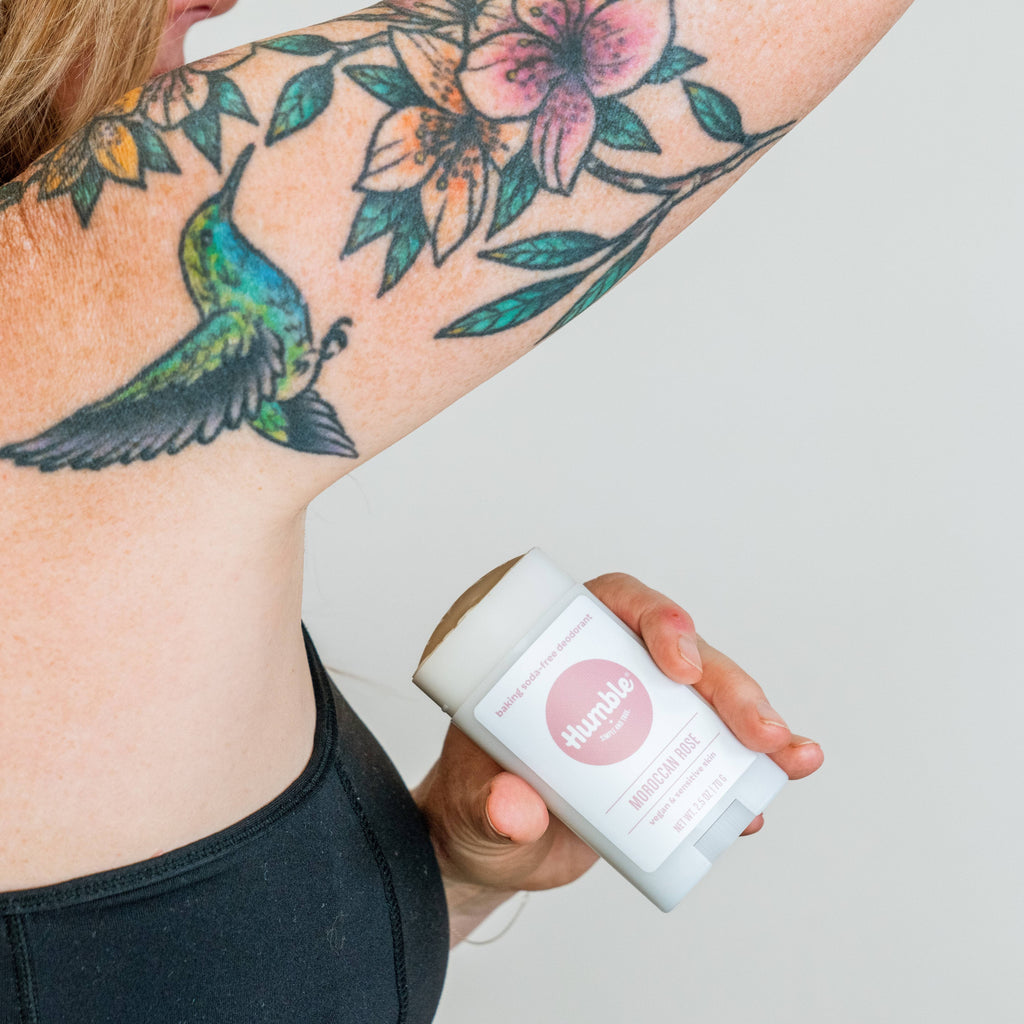 Humble CO. Moroccan Rose Baking Soda-Free For Sensitive Vegan Deodorant 2.5oz